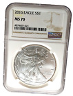 New Listing2016 Certified Silver American Eagle NGC MS70  Early Releases One oz Fine Silver