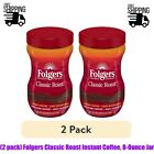 (2 pack) Folgers Classic Roast Instant Coffee, 8-Ounce Jar