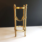 Vintage Brass Stand, Twisted Rope design, Plant Stand, Gazing Ball Holder