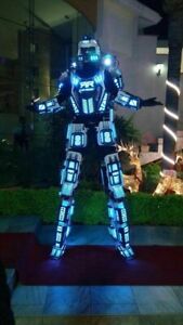 ROBOTS SUIT DJ TRAJE PARTY SHOW GLOW SUITS MEGA LED ROBOT COSTUME