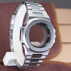 39.5mm Luxury Men's Silvery Watch Case And Strap For Seiko Nh35 Nh36 38 Movement