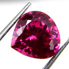 6.35 Ct Natural Raspberry Pink Sapphire Pear Cut Certified Flawless Gemstone