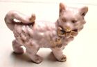 Vintage Pink Porcelain Kitty Cat Gold Highlight Accents