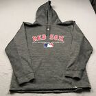 Boston Red Sox Hoodie Mens Medium Gray Sweatshirt Majestic Fleece MLB Baseball