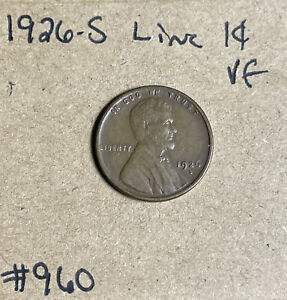 1926 S Lincoln Wheat Cent / Penny 1c VF Very Fine