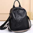 Women Travel Leather Backpack Cowhide Backpack Women's Small Black Backpack
