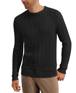 Club Room Men's Cable-Knit Sweater Black Large