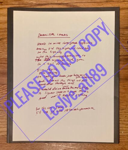 New ListingVtg My Chemical Romance Archival Numbered Print Promo Hand Written By Gerard Way