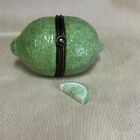 Lime with Slice Trinket Porcelain Hinged Box by Midwest of Cannon Falls