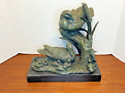 LARGE Bronze Family of Ducks ducklings Sculpture Statue in box Lost Wax 13