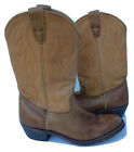 Men’s Vtg Dunham Cowboy Western Boots Two-Toned Brown Size 8.5? Style 7037 Korea
