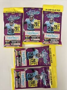 NEW 2021 Panini Absolute NFL Football Value Cello Fat Pack (5 Packs)