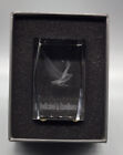 Excellence Job Award Laser Etched 3D Crystal Paperweight Glass Cube