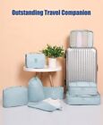 8Pcs/Set Packing Cubes Luggage Storage Bag Organiser Travel Compression Suitcase