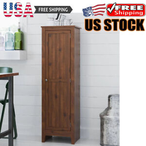 Single Door Storage Pantry Cabinet Kitchen Dining Laundry Old Fashioned Pine New