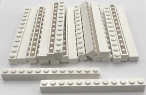 Lego 20 New White Bricks Building Blocks 1 x 12 Stud Parts