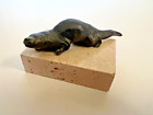 Original Bronze Otter Figurine on Marble Base - Siggy Puchta LTD Edition #137/25