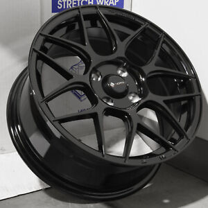 15x7 Black Wheels Vors LT27 4x100 40 (Set of 4)  73.1