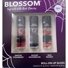 Blossom Roll-On Lip Gloss Set Strawberry, Watermelon, & Mango BLLGSET6