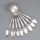 Antique French Neoclassic Silver Plate Flatware Cake Forks, Boulenger, 8 pcs