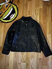 Guess Genuine Leather Jacket Mens, Size XL, In Amazing Condition, Sick Details