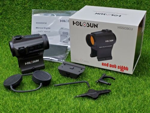 Holosun Micro Red Dot 20mm Dual Reticle Solar Dot w/Ring/Turret Guard - HS503CU