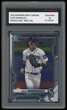 JULIO RODRIGUEZ 2021 BOWMAN DRAFT CHROME Topps 1ST GRADED 10 ROOKIE CARD RC