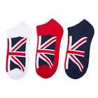 British Union Jack Flag Novelty Adult Cotton Trainer Socks 3 Pack