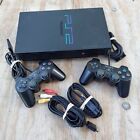 Sony PlayStation 2 PS2 Fat Console Bundle w/ 2 Controllers READ