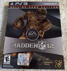 MADDEN NFL 12 HALL OF FAME EDITION PS3 GAME COMPLETE + MANUAL + EAFAULK CARD