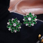 Fashion 925 Silver Filled Stud Earring Women Cubic Zircon Wedding Jewelry