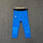 Nike Pro Men's Blue NBA Player Issue 3/4 Compression Tights Size Large NWOT