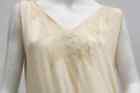 Vintage Antique Edwardian Creme Lace Trim Silk Nightgown