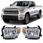 For 2014-2021 Toyota Tundra Chrome Housing Headlights Assembly Pair (For: 2019 Tundra)