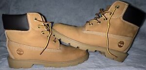 Timberland Boots 6 inch Wheat Nubuck Kids Youth Size 3 NEW without box 10760