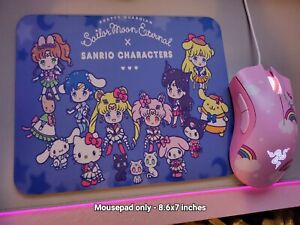 Sailor Moon X Sanrio Collaboration Mousepad Kawaii Hello Kitty Gamer Girl Cute