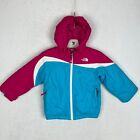 The North Face Baby Toddler Jacket Size 3T Blue Red Hooded Hyvent Full Zip