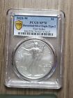 2021-W Burnished Silver Eagle Coin PCGS SP70 Type 2 First Strike