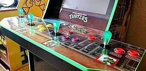 Arcade1up Teenage Mutant Ninja Turtles TMNT, 4 Transparent Joystick Bat Tops
