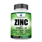 Zinc 100mg, Vitamin C 1000mg, Vitamin D3 5000IU  per Serving, Immune Support