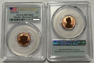 2019-W FIRST STRIKE LINCOLN SHIELD REVERSE PROOF CENT PR70RD PCGS