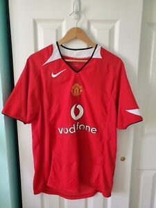 Manchester United Vodafone Soccer Jersey, Size Medium, Nike