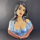 Holland Mold Pirate Woman Gypsy Wench Bust Ceramic Statue Figurine Vintage Bar