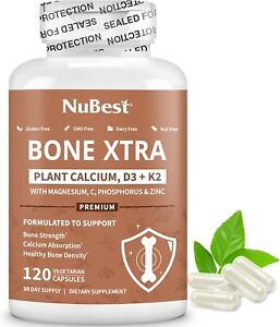 Bone Xtra Supplement,  Bone Strength Formula For Teens & Adults - 120 Vegan Caps