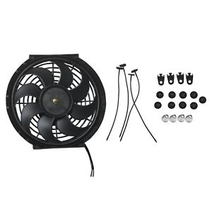 10 inch Universal Slim Fan Push Pull Electric Radiator Cooling Fan w/ Mount Kit