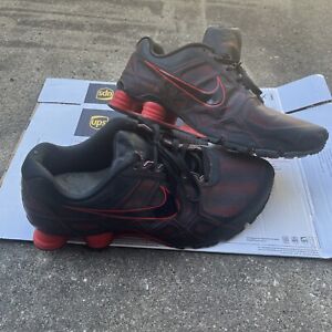 Nike Shox Turbo XII Running Shoes Men US 15 Black/Red 472531-060