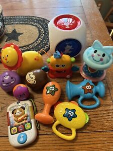 Baby Toddler Preschool Toy Lot Munchkin Cube Vtech Music Player Rolling Toys