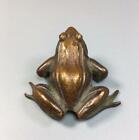 Rare Collectable Pure Copper Solid Frog Statue Chinese Tea Pet table decoration