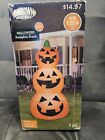 Gemmy Pumpkin Stack Halloween Airblown Inflatable LED 4 FT Tested Works
