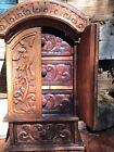 antique hand carved wood cabinet